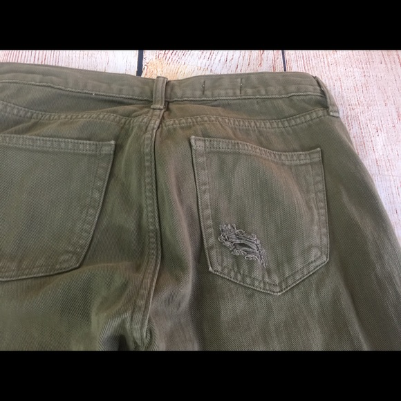 Gap size 28 olive green ripped boyfriend jeans - Picture 5 of 5